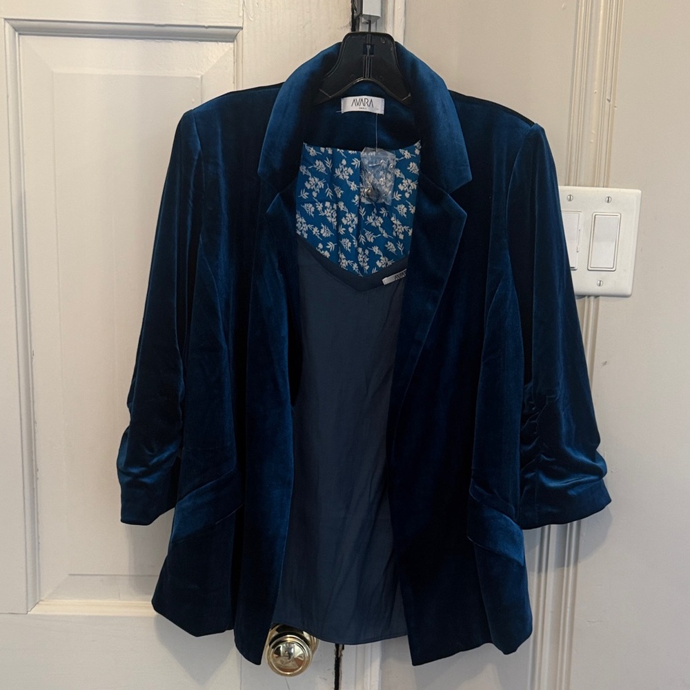 Women's Blue Velvet Jacket